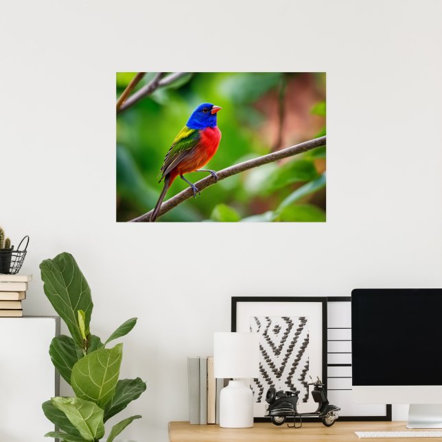 Painted Bunting Poster (Home Office)