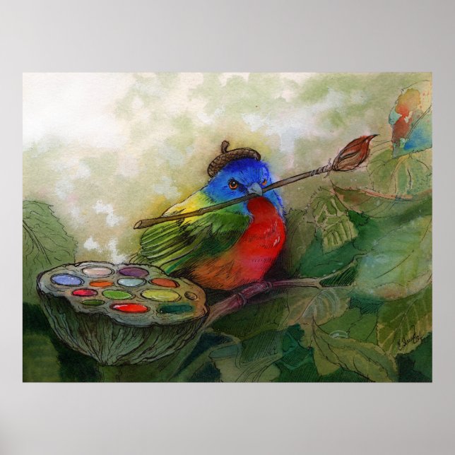 Painted Bunting Print (Front)