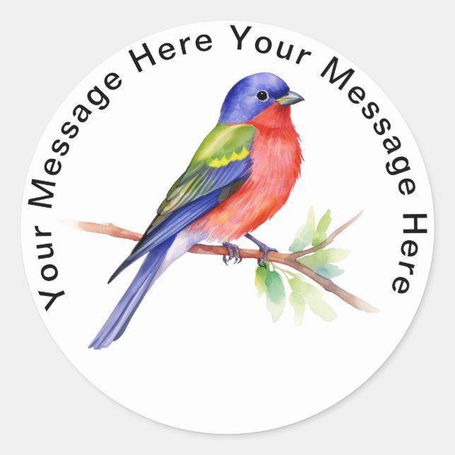 Painted Bunting stickers (Front)