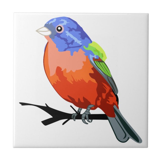 Painted Bunting Tile (Front)