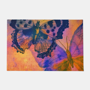 Painted butterflies doormat