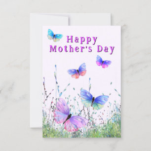 Painted Butterflies Mother's Day Cards
