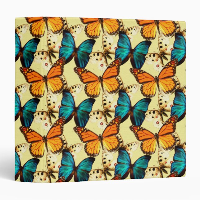 Painted Butterflies Notebook Binder (Front/Spine)