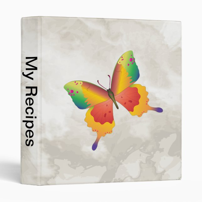 Painted Butterfly Binder (Front/Spine)