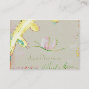 painted butterfly biz card