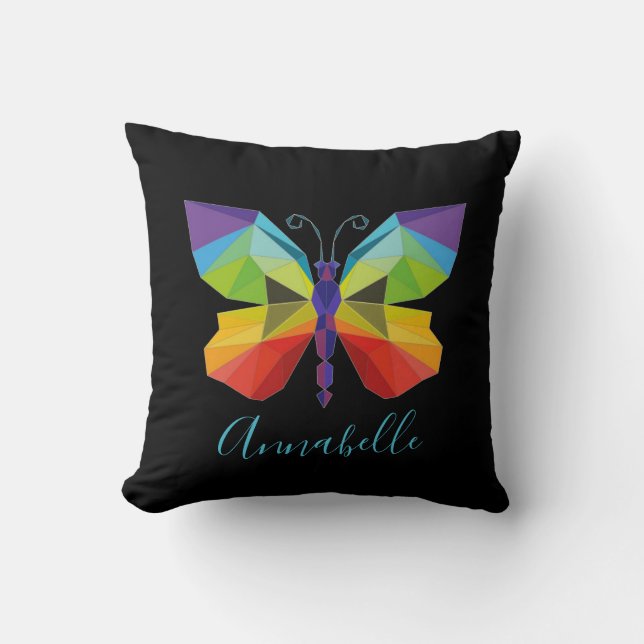 Painted Butterfly, personalized Throw Pillow (Front)