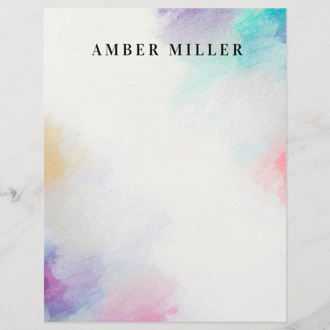 Painted Canvas Letterhead (Front)