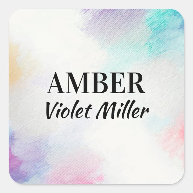 Painted Canvas Square Sticker (Front)