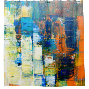 Painted canvas texture. Red and blue shading on ca