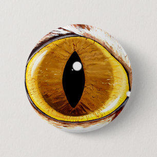 Painted Cat's Eye 2 Inch Round Button