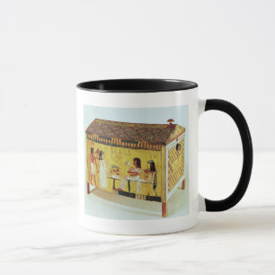 Painted chest with a banquet scene mug