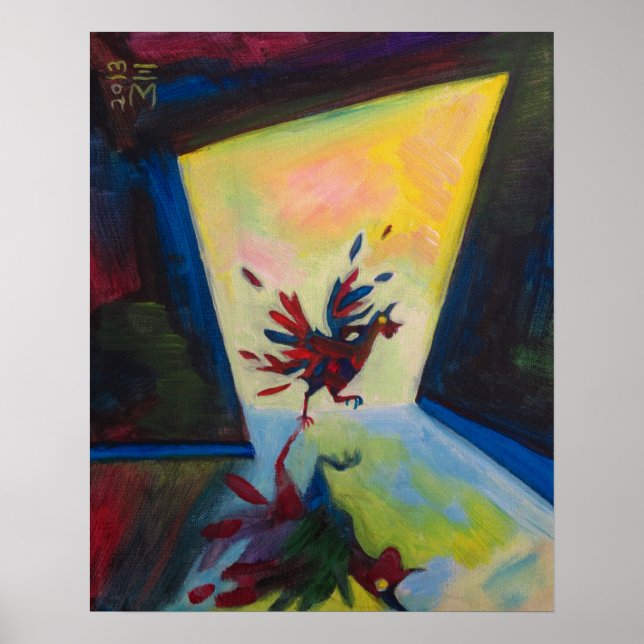 Painted Chicken Poster (Front)