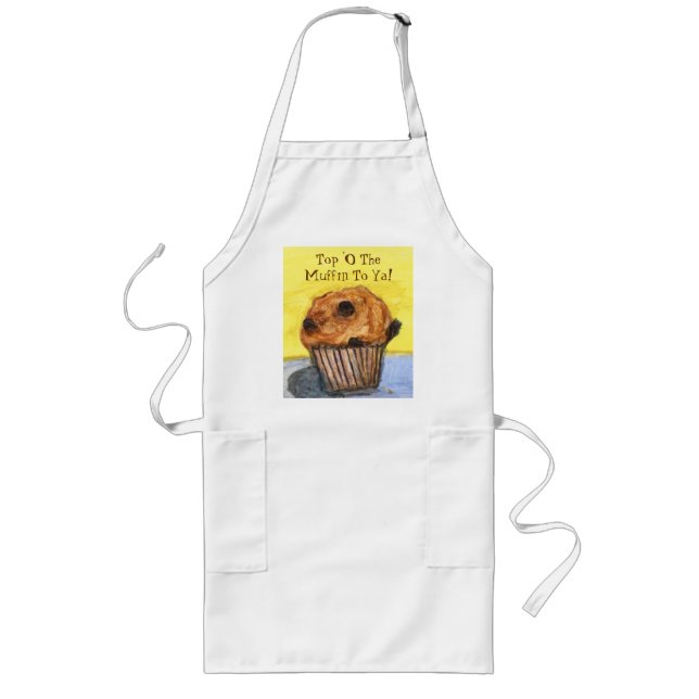 Painted Chocolate Chip Muffin Apron (Front)