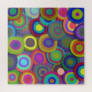 Painted Circles   Multicolors Jigsaw Puzzle