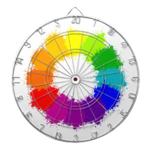 Painted Colour Wheel Artist and Art Teacher Dartboard