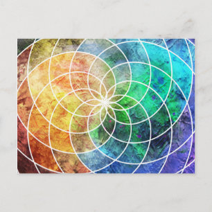 Painted Colour Wheel Postcard