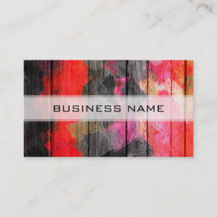 Painted Colour Wood Look #4 Business Card