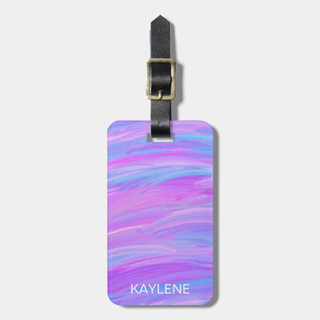 Painted Colours Personalized Luggage Tag (Front Vertical)