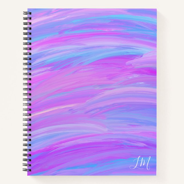 Painted Colours Personalized Spiral Notebook (Front)