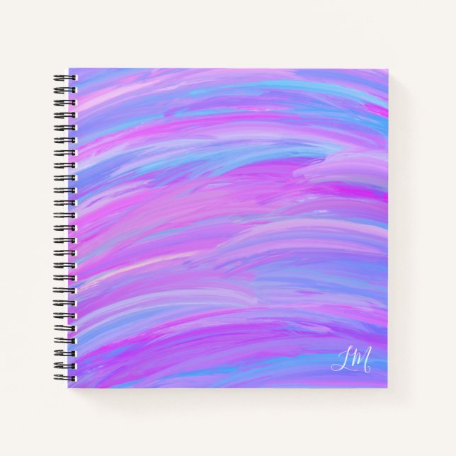 Painted Colours Personalized Spiral Notebook (Front)