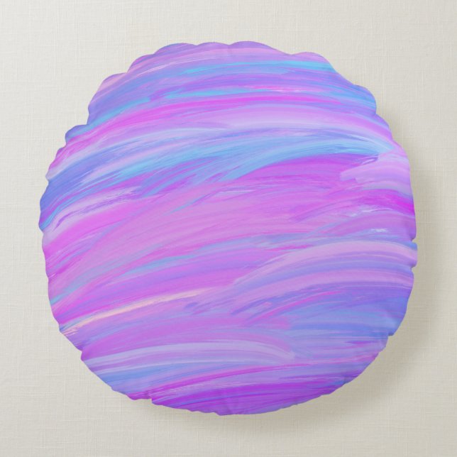 Painted Colours Round Pillow (Front)