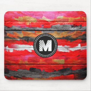 Painted Colours Wood Look #4 Mouse Pad