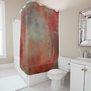 Painted Contemporary Abstract Blue Gold Red