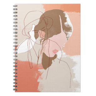 Painted Contour Female Portrait Notebook