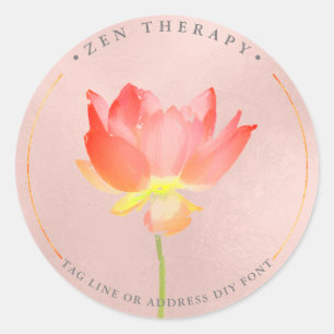 Painted Coral Lotus Ombre stickers