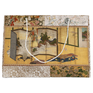 Painted Coromandel Changing Screen Large Gift Bag