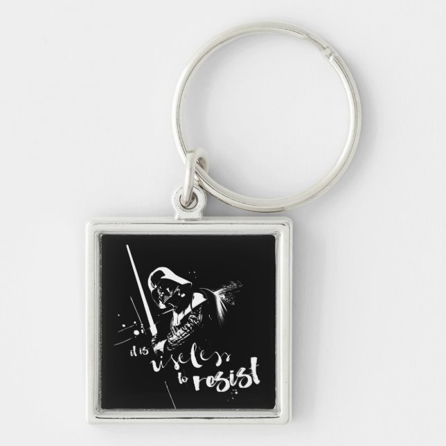Painted Darth Vader: It Is Useless To Resist Keychain (Front)