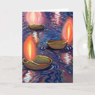 Painted Deepas Floating down the River Card