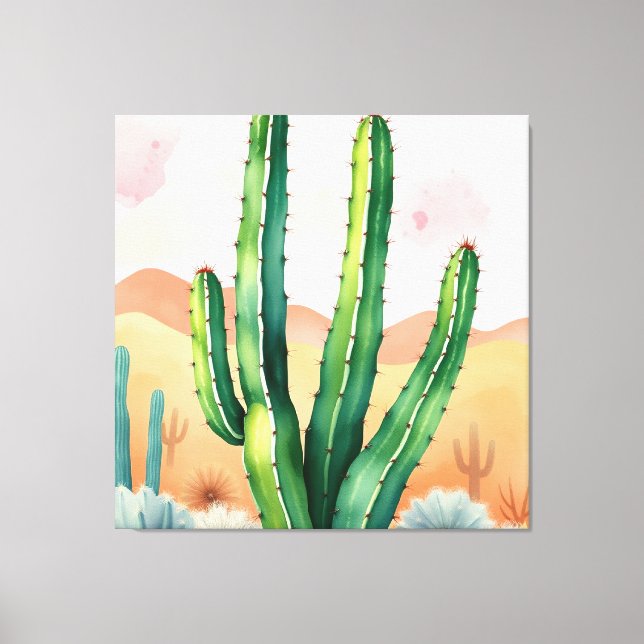 Painted Desert Blooms Canvas Print (Front)