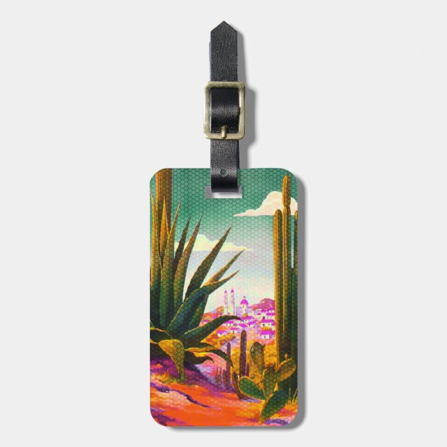 Painted Desert & Mountain Valley Luggage Tag (Front Vertical)