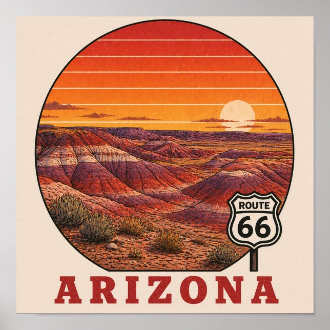 Painted Desert Route 66 Arizona Poster (Front)