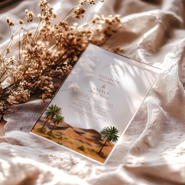 Painted Desert Wedding Acrylic Invitations (Creator Uploaded)