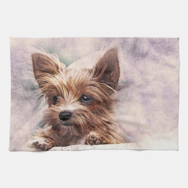 Painted Dog Print Kitchen Towel (Horizontal)