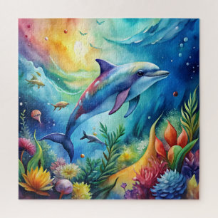 Painted Dolphin Jigsaw Puzzle