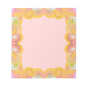 Painted Dots and Swirls You Customize Notepad