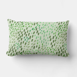 Painted Dots Light Green Lumbar Pillow