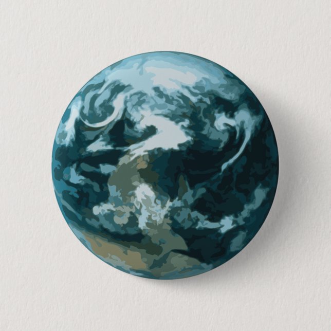 Painted Earth 2 Inch Round Button (Front)