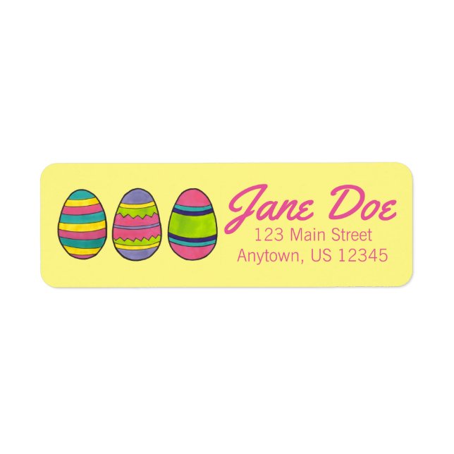 Painted Easter Egg Hunt Personalized Address (Front)
