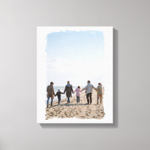 Painted Edges Brush Stroke Frame Custom Photo Canvas Print