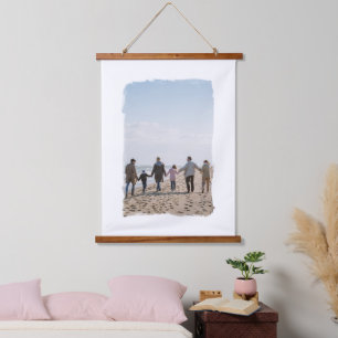 Painted Edges Brush Stroke Frame Custom Photo Hanging Tapestry