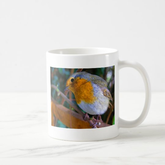 Painted Effect Robin Coffee Mug