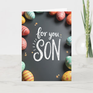 Painted Eggs Son Card