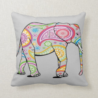 Painted Elephant Pillow