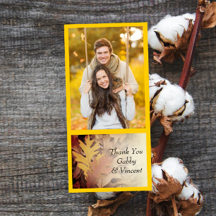 Painted Fall Leaves Thank You Card
