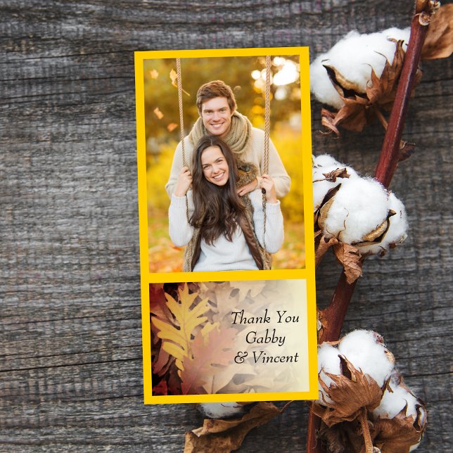 Painted Fall Leaves Thank You Card (Creator Uploaded)