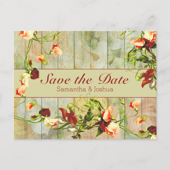 Painted Fence with Spring Flowers Postcard (Front)